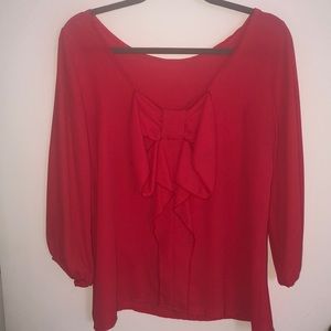 Red Bow Blouse